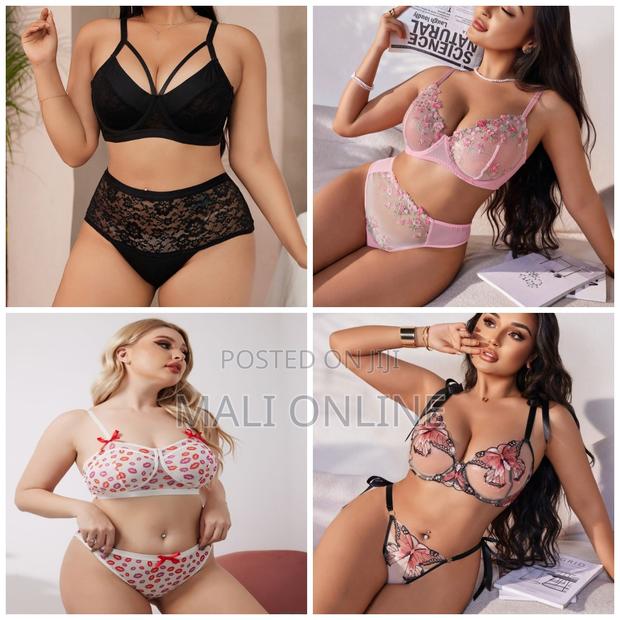 Sexy Plus Size Lace Lingerie Set For Women Floral Embroidery Set