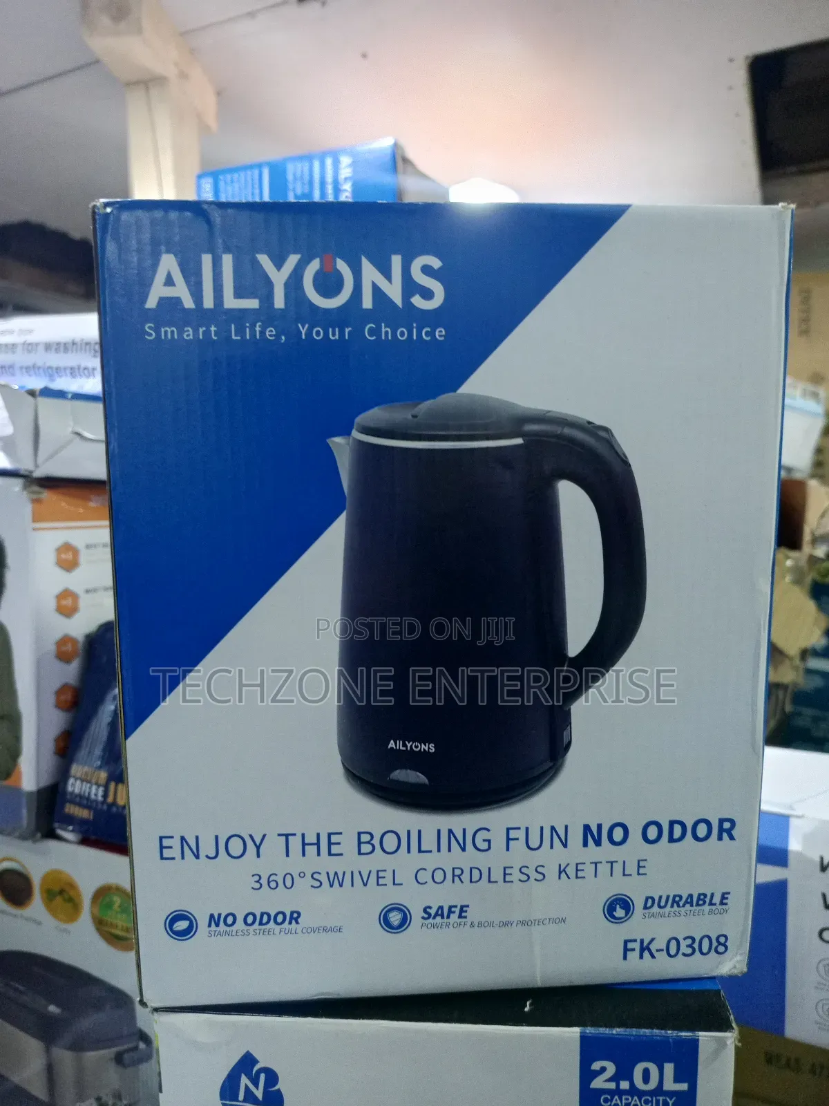 Alyons 2.2 Litre Plastic Cordless Electric Kettle Fk‐0308
