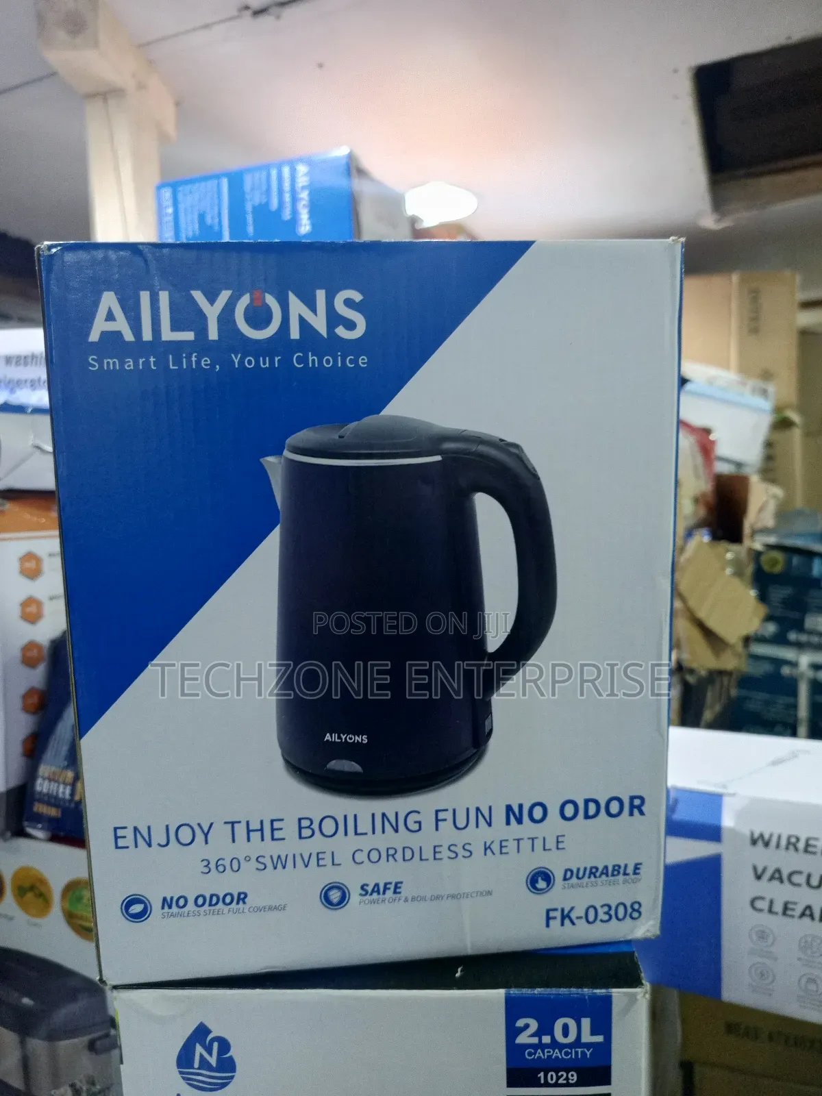 Ailyons 2.2l Plastic Kettle With Automatic Shut Off,