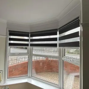 Black Horizontal Office Roller Blinds