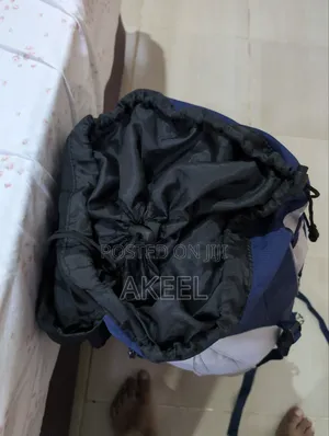 Blue and White Hiking Backpack