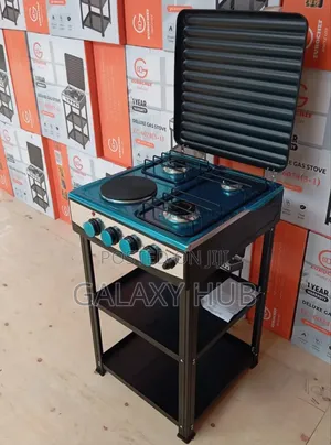 Eurochef 3 Gas +1 Electric Standing Cooker With Shelves