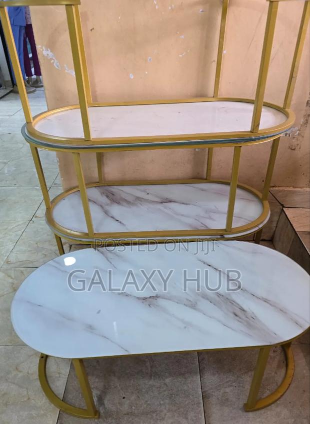 Oval Single Pieces Glass Effect Marble Table