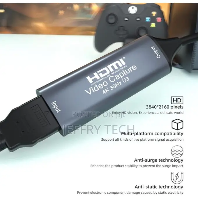Video Capture Card, Hdmi to Usb 3.0 Type-C for Gaming, Ma