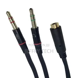 Y-Splitter 1 Female to 2 Male 3.5mm Mic Stereo Audio Adapte