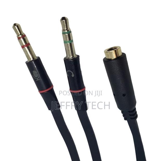 Y-Splitter 1 Female to 2 Male 3.5mm Mic Stereo Audio Adapte