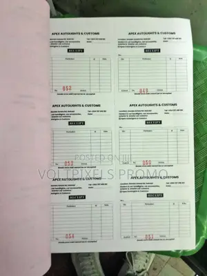 Receipt, Invoice, Lpo Design Printing