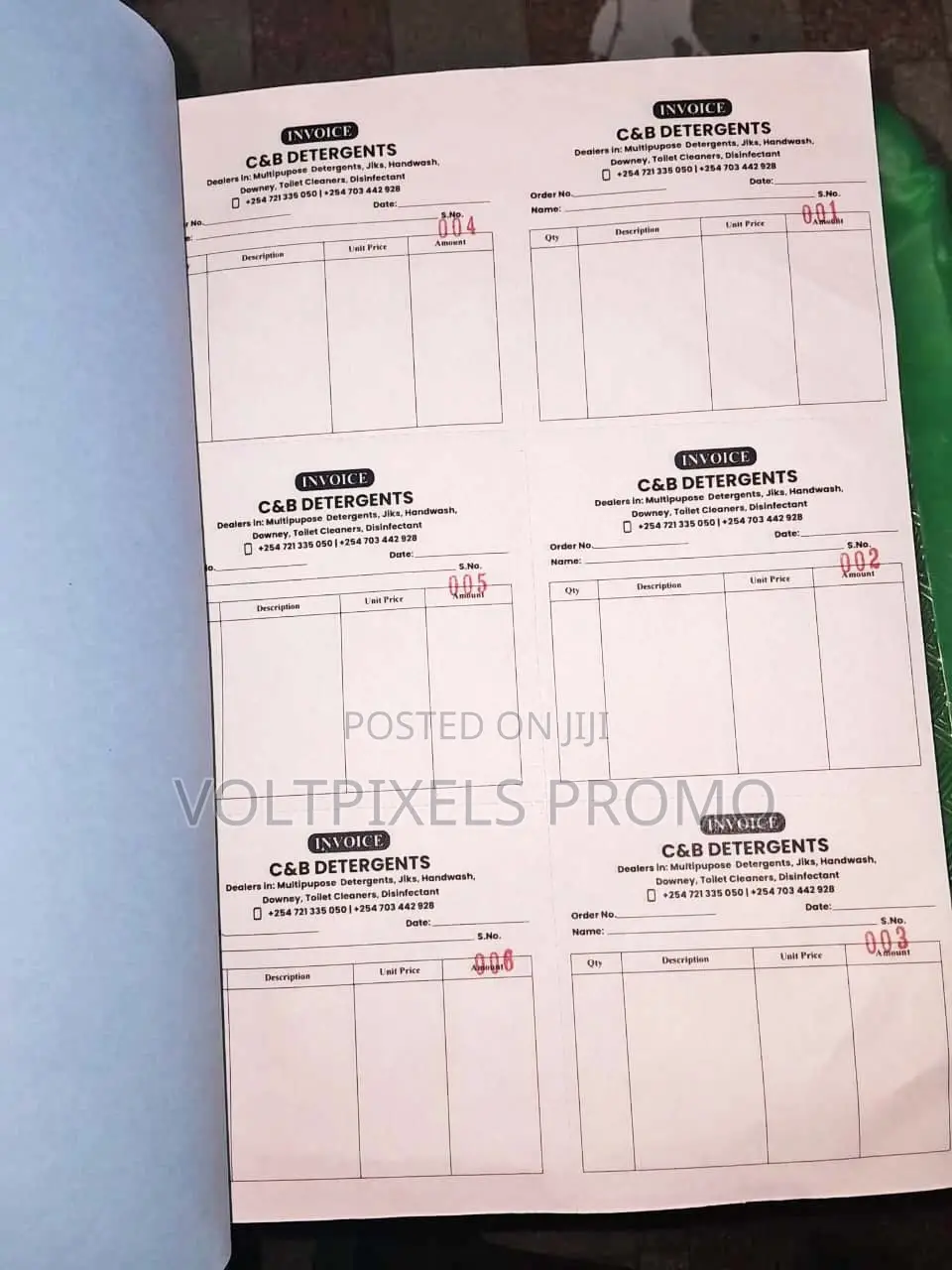 Receipt, Invoice, Lpo Design Printing