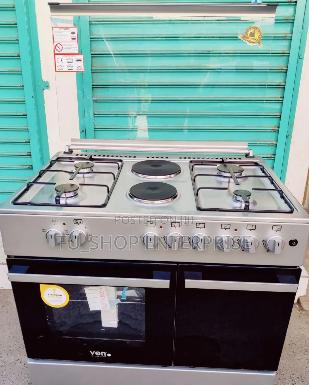 Von Cooker 4 Gas + 2 Electric Vcf964241nfs