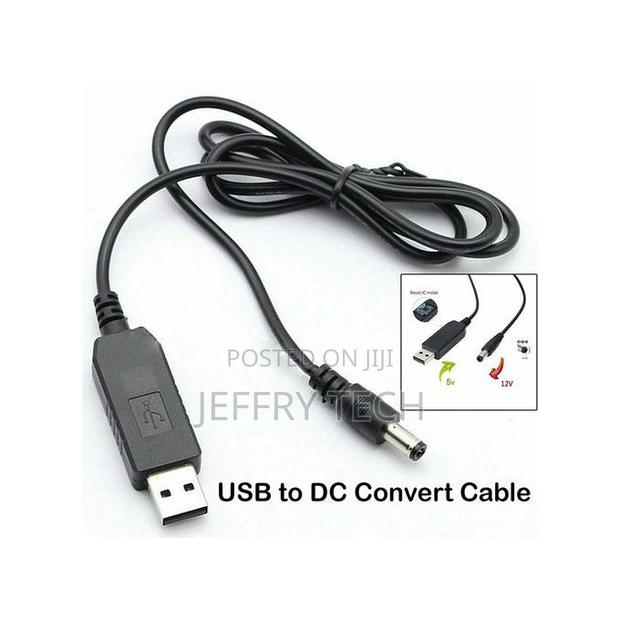 Usb Boost Cable 5v to 12v 1a Converter to Router\Modem\Wifi - thumbnail 4