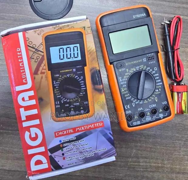 Digital Multimeter Dt9205a With Battery N Probe Wire - main view