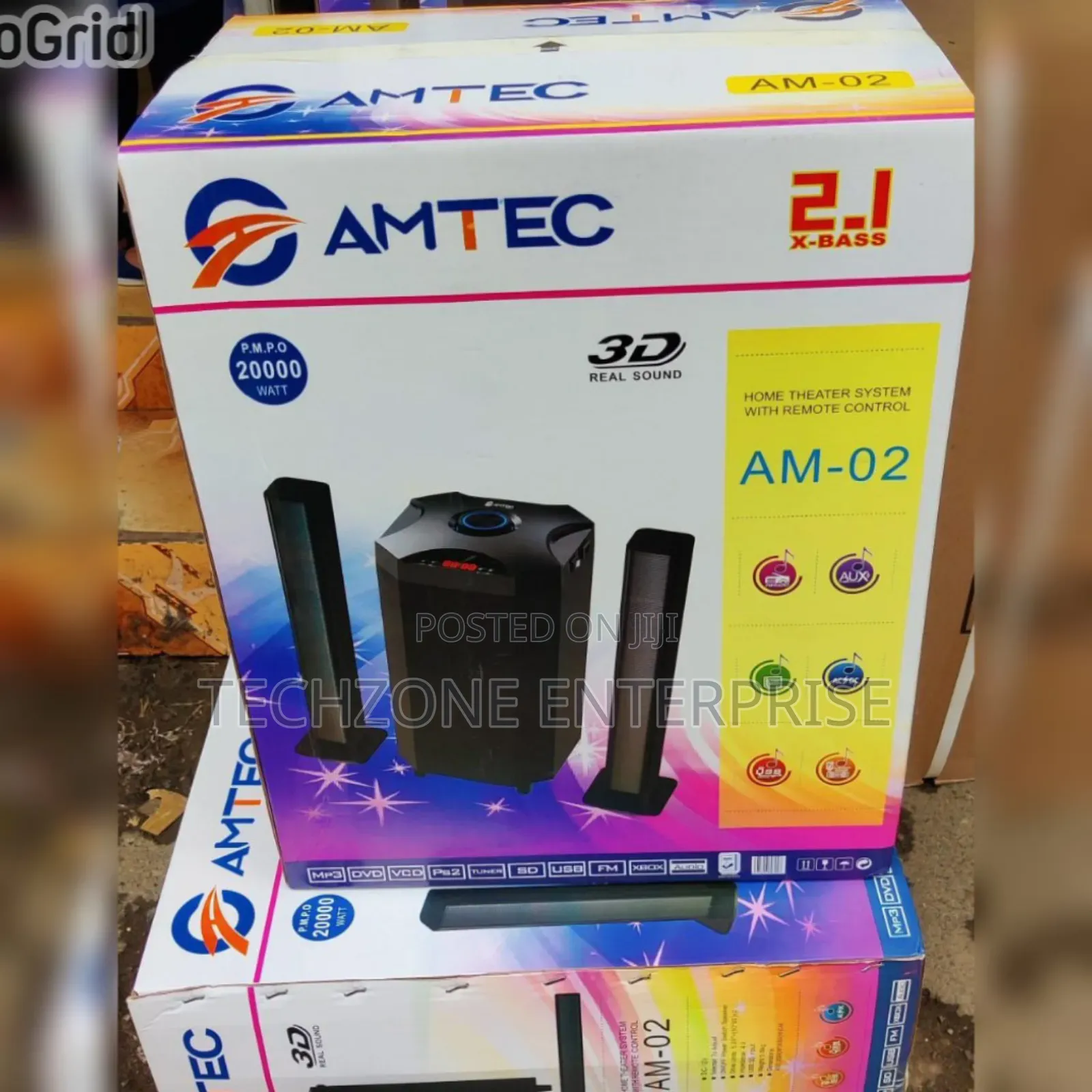 Amtec Am-02 2.1 45w High Sound Subwoofer Am-02 Powerful Amplifier 