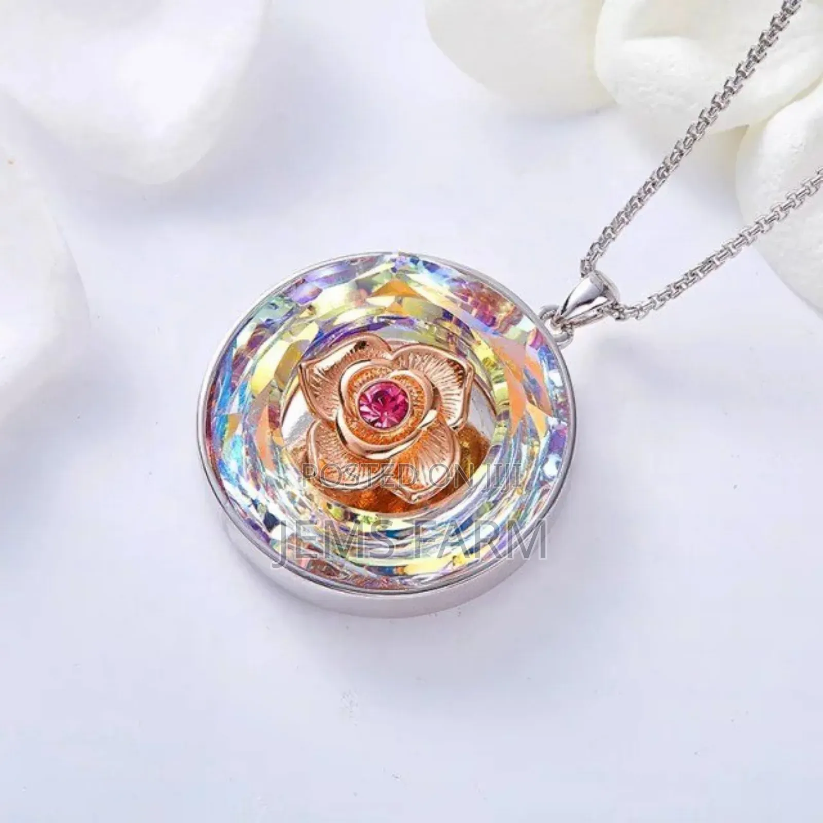 The Ultimate Statement Rotating Crystal Rhinestone Pendant Necklace