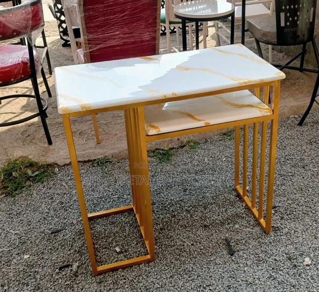 Manicure Table With Marble Look Top. - thumbnail 3