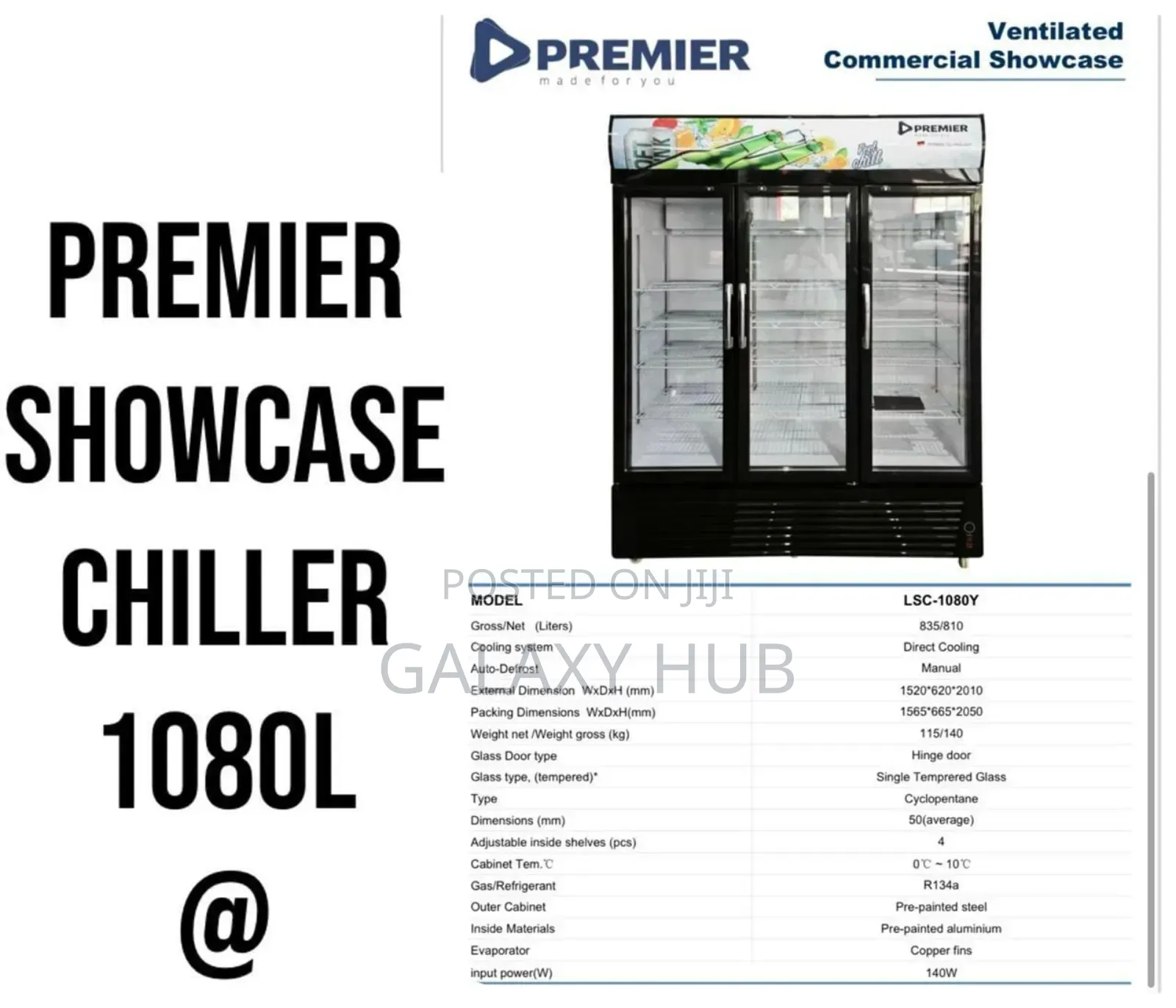 Premier Showcase Chiller 1080l