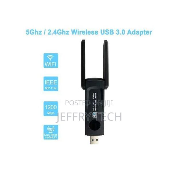1200mbps Wireless Network Card, Dual Antenna Usb Dual Band - thumbnail 3