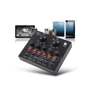 Mythco V8 Live Sound Card, External Usb Audio Mixer for Kara