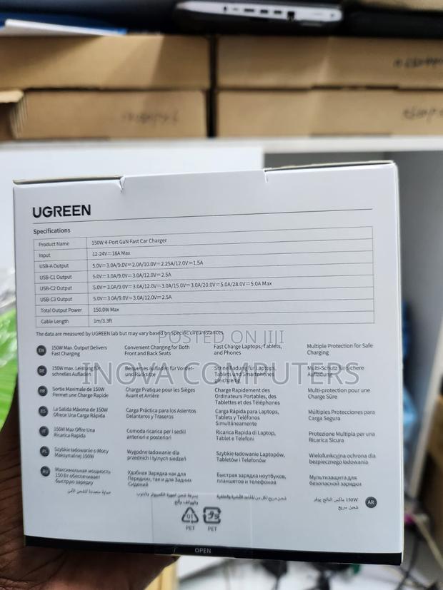 Ugreen 150w 4-port Gan Fast Car Charger - thumbnail 4