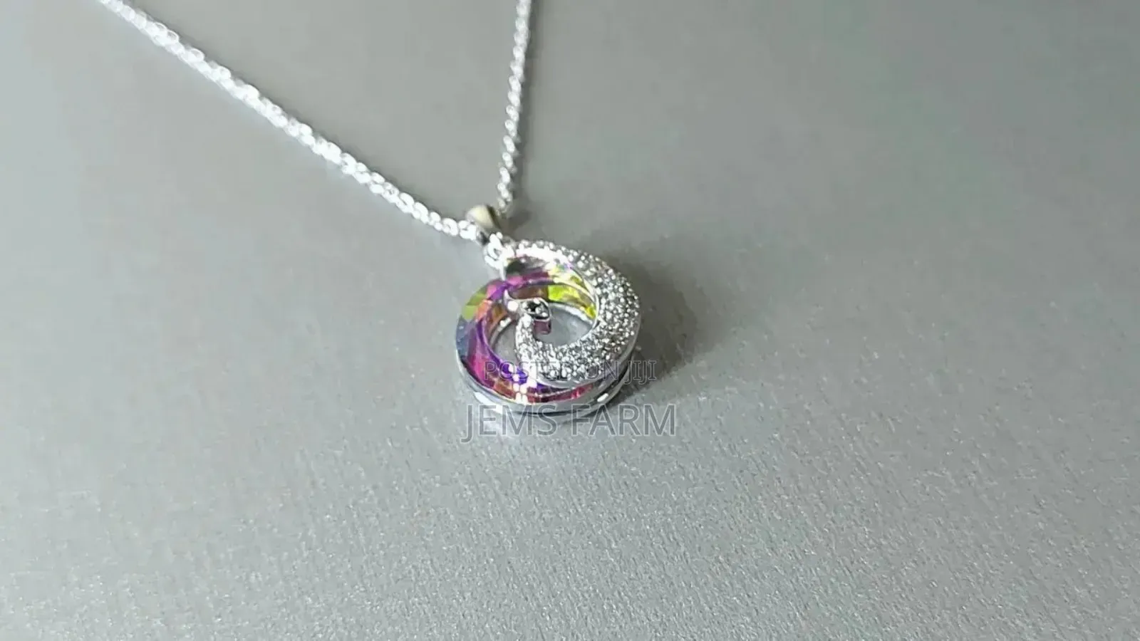 S925 Crystal Peacock Pendant Earrings/Necklace Set Price