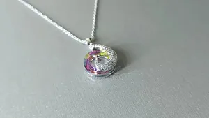 S925 Crystal Peacock Pendant Earrings/Necklace Set Price