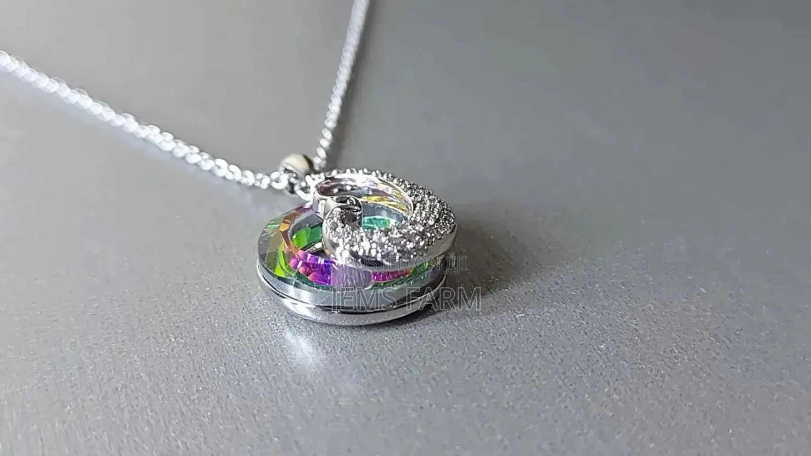 S925 Crystal Peacock Pendant Earrings/Necklace Set Price