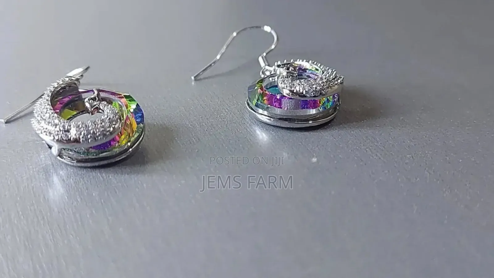S925 Crystal Peacock Pendant Earrings/Necklace Set Price