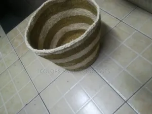 Strips Brown White Basket
