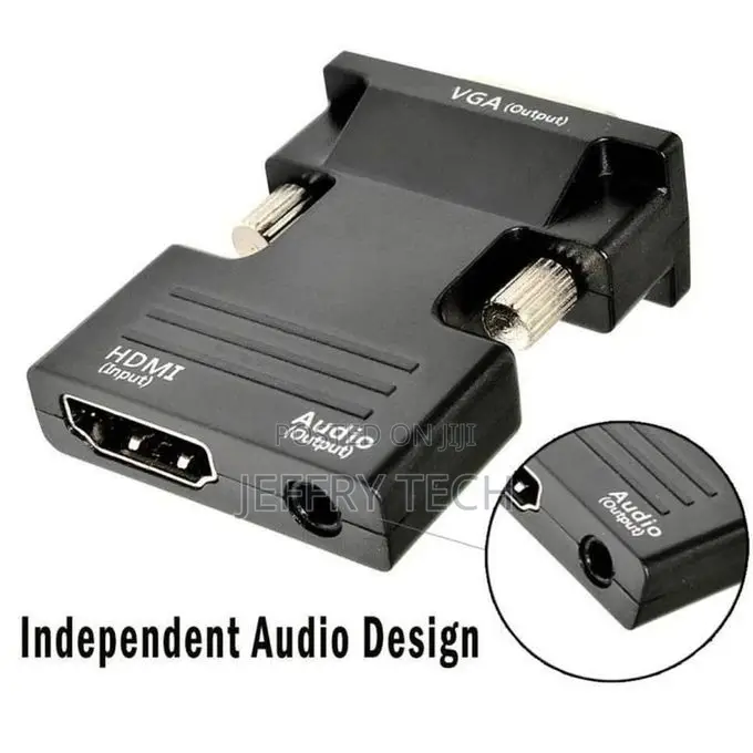 Hdmi to Vga Female to Male Adapter (Black)