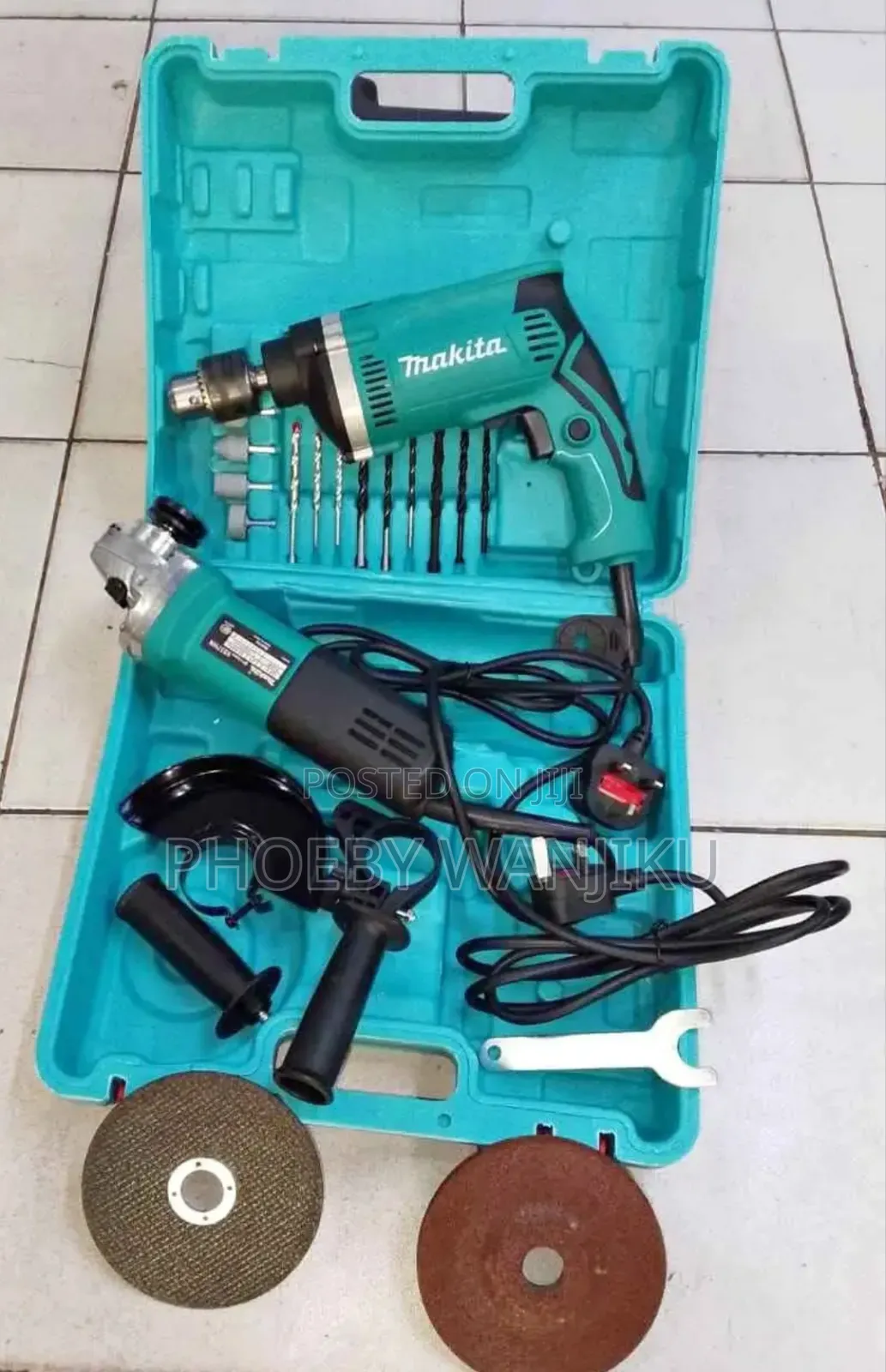 Makita Affordable Combo Set Grinder + Drill/Electric Combo Set