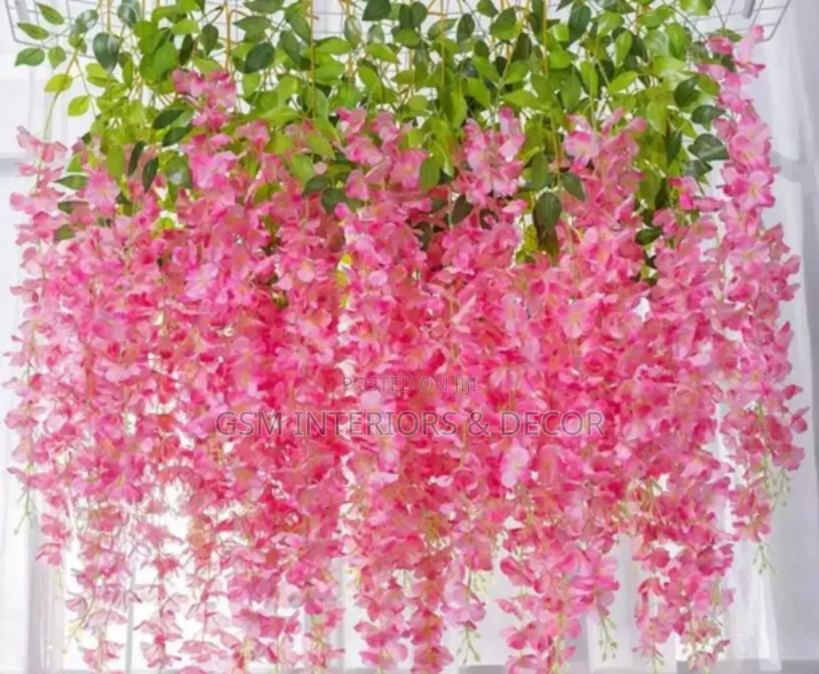 Wisteria Hanging Flowers Tri Stem