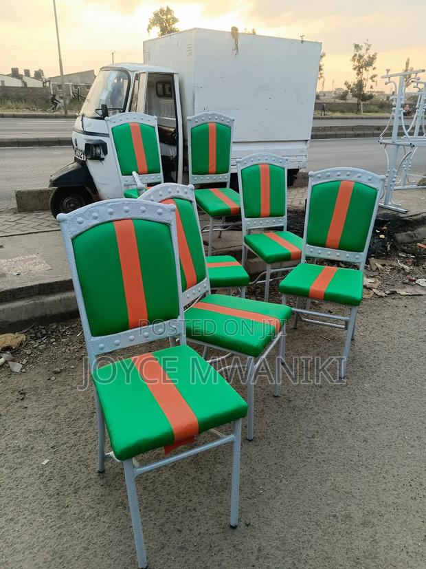 Restaurant Chairs, Green and Orange  - thumbnail 2