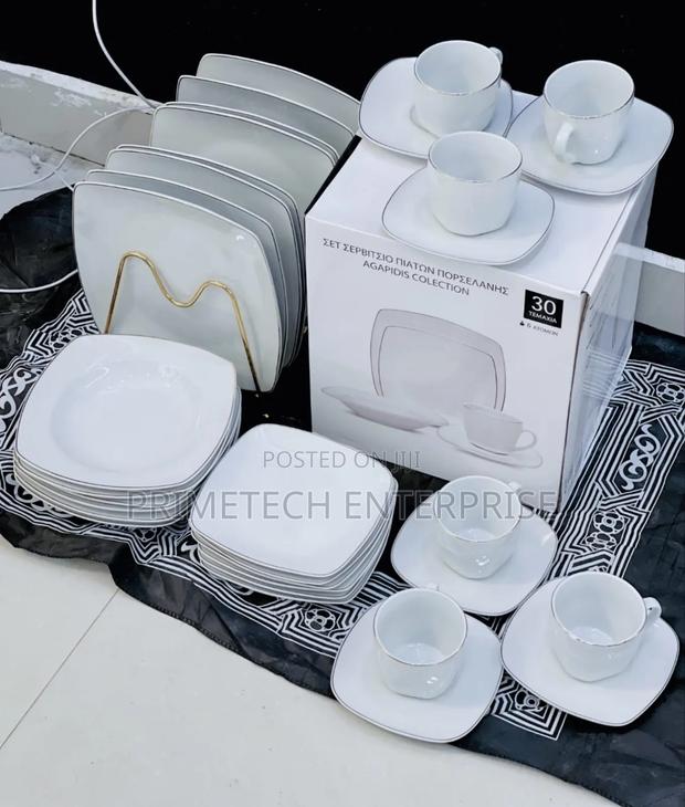30pcs Classic White Dinner Set - main view