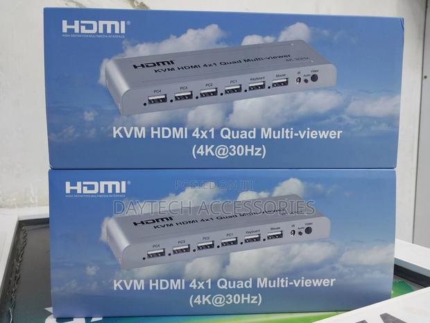 Hdmi Switch 4x1 KVM Quad Multiviewer With Ir Remote 1080p - thumbnail 2
