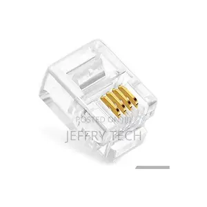 Rj11 Transparent Plug Connectors for Wired Telephone Wire 50