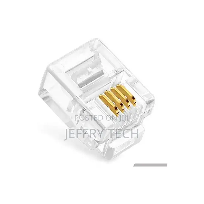 Rj11 Transparent Plug Connectors for Wired Telephone Wire 50