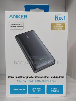 Anker Power Bank (10,000 Mah, 25w, 3 Port)