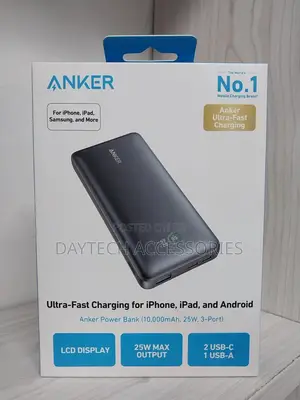 Anker Power Bank (10,000 Mah, 25w, 3 Port)