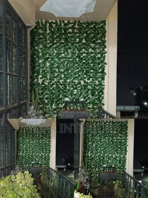 Green Wall Decoration With Artificial Ivy Privacy Fence