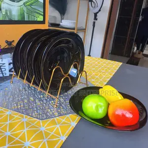 6 PCS 11' Black Dinner Plates