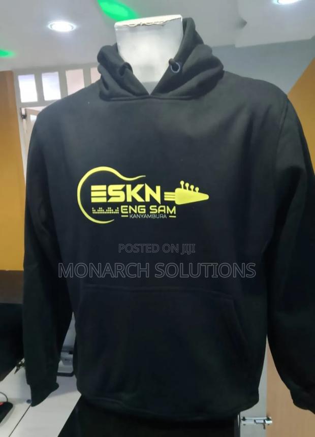 White/Black Hoodie for Printing - thumbnail 2