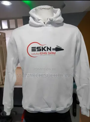 White/Black Hoodie for Printing
