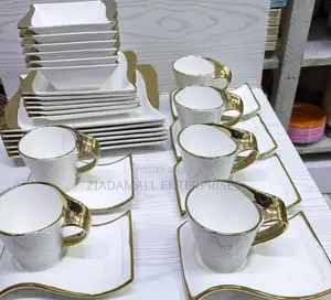 Sophistication in Every Detail: Wavy Gold 30-Piece Dinnerware