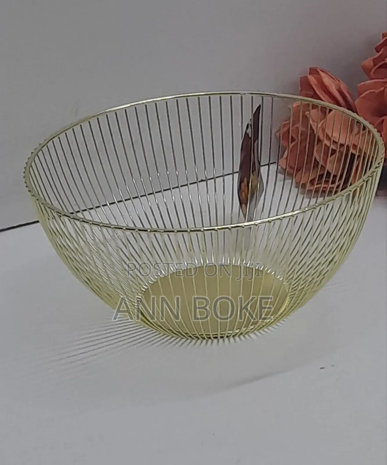 *Round Decorative Fruit Basket Available* * Black Gold L