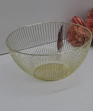 *Round Decorative Fruit Basket Available* * Black Gold L