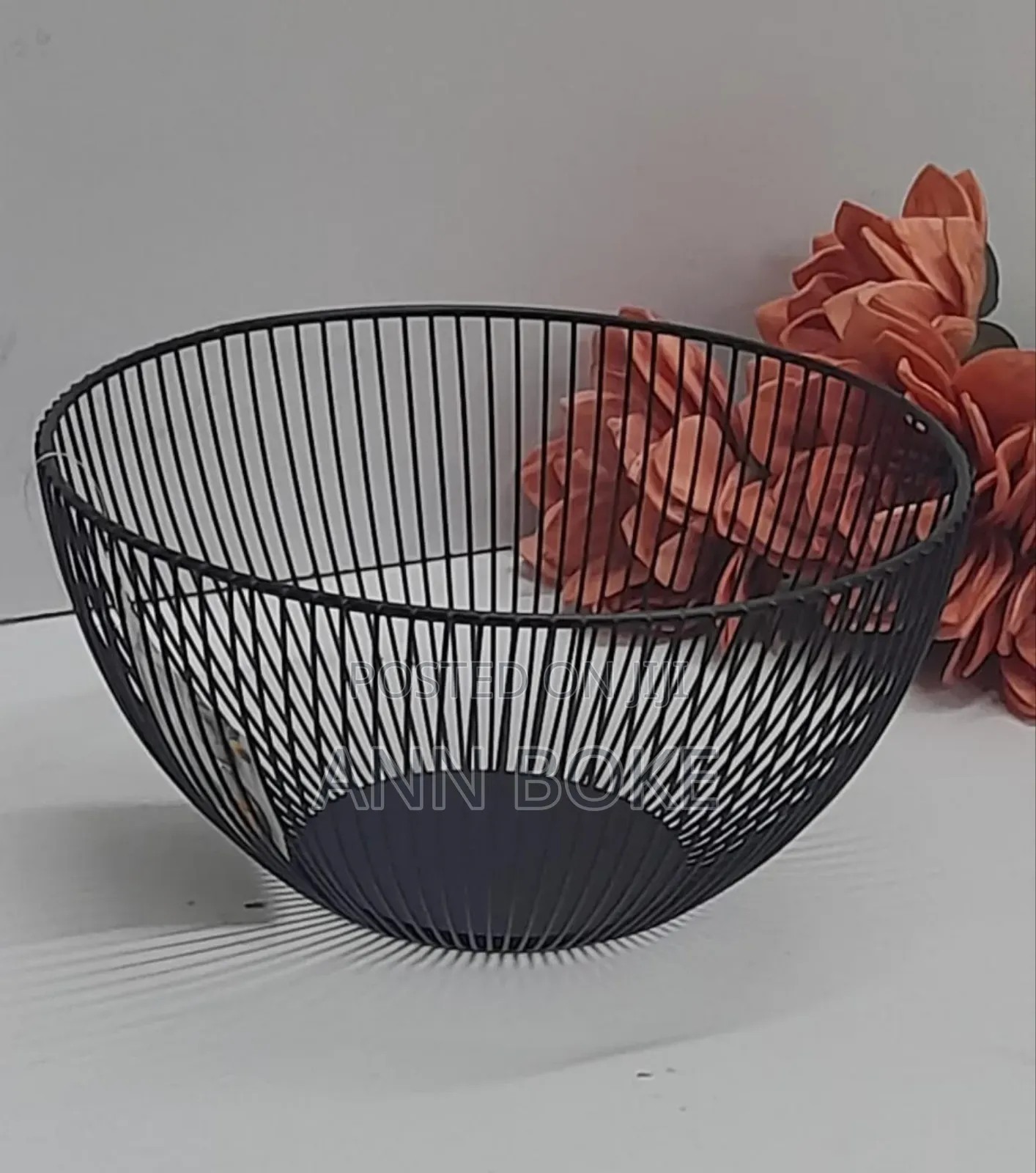 *Round Decorative Fruit Basket Available* * Black Gold L
