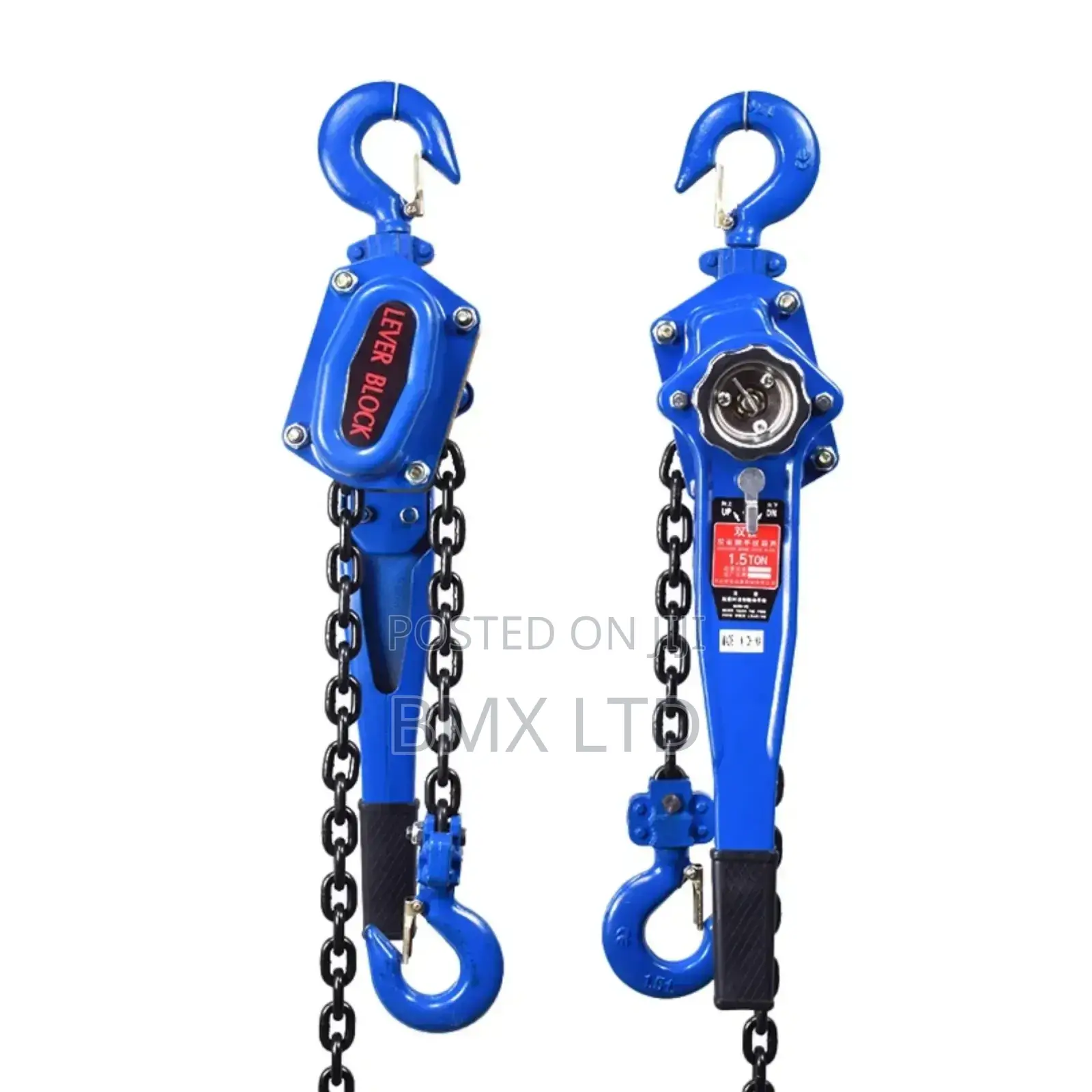 Heavy Duty Lever Chain Hoist With Durable Ratchet Handle and Hooks