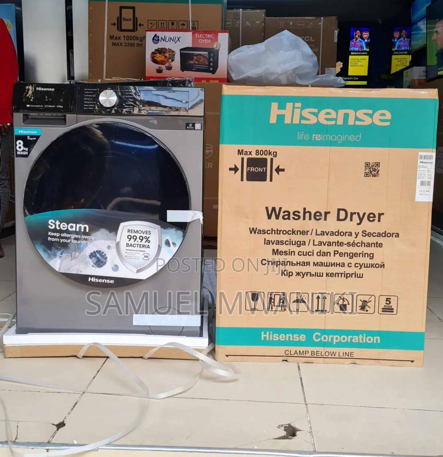 Hisense Washing Machine 8kgs Wash and Dry Front Load Full Automatic