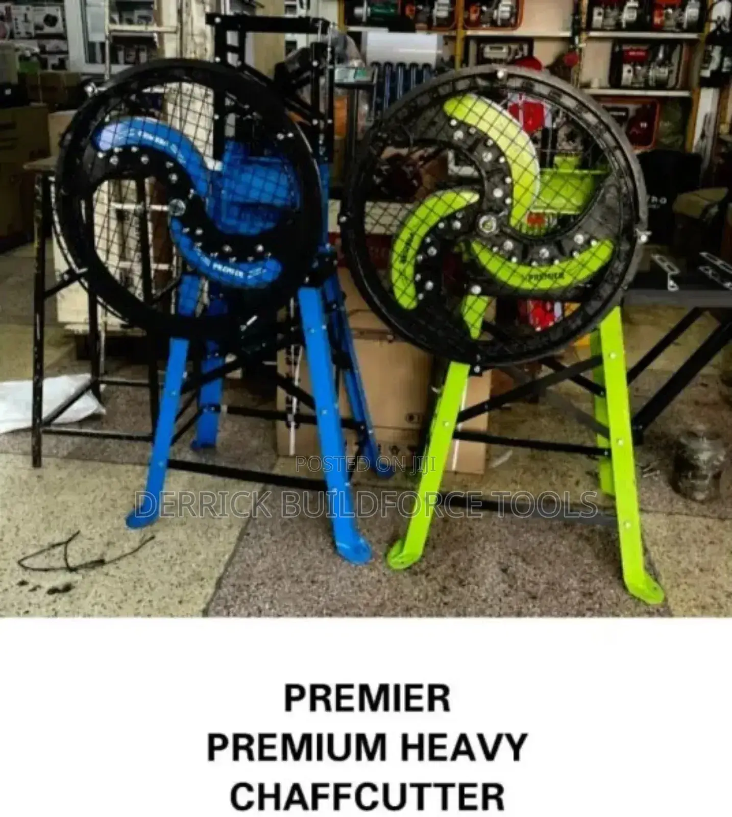 Premier Heavy 3 Blade Chaffcutter With Motor and Engine Stand