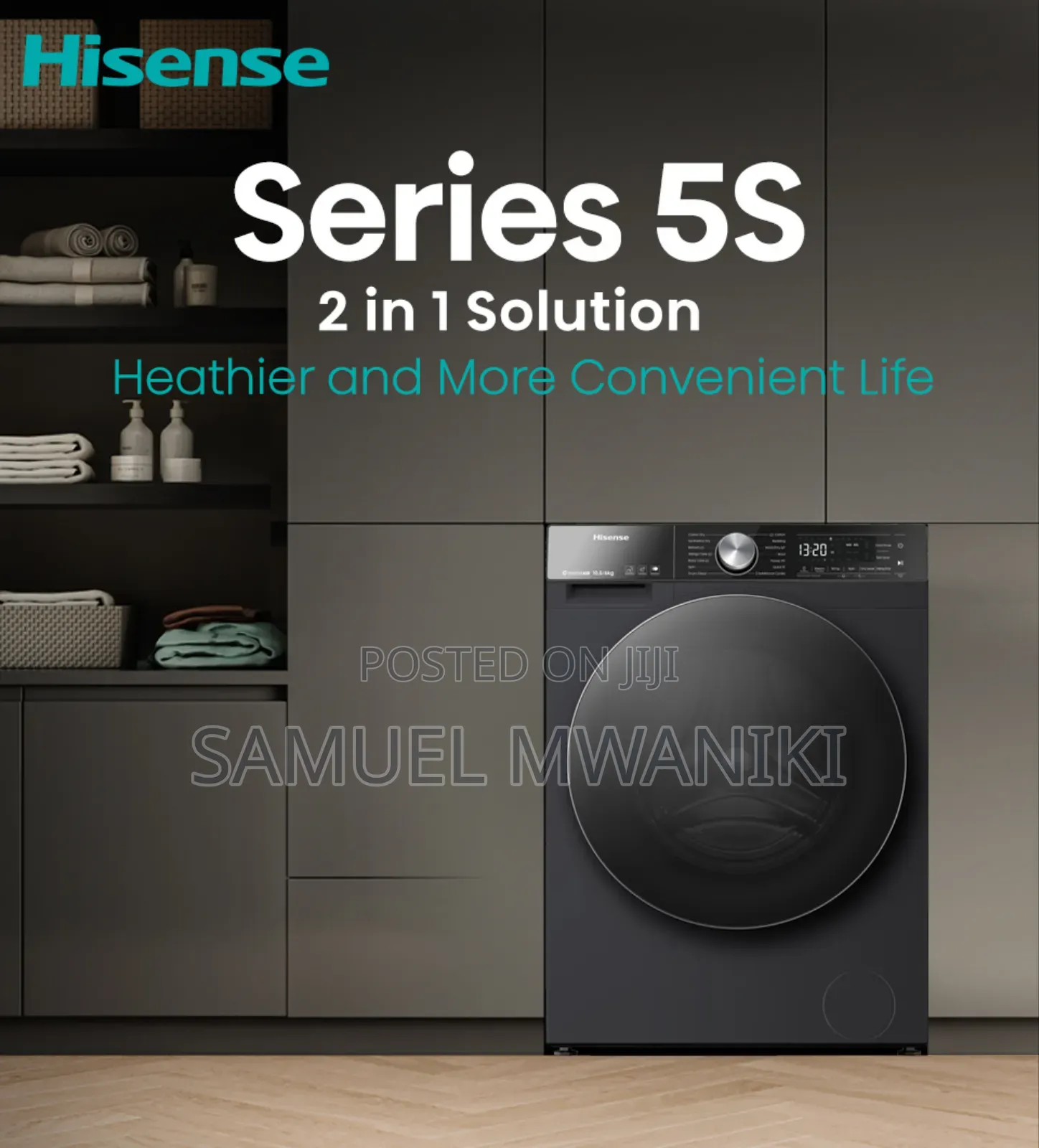 Hisense 10.5/6kg Front Load Wash Dry Washing Machine Full Automatic