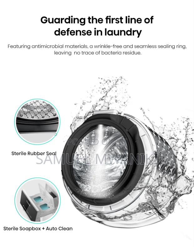 Hisense 10.5/6kg Front Load Wash Dry Washing Machine Full Automatic - thumbnail 7